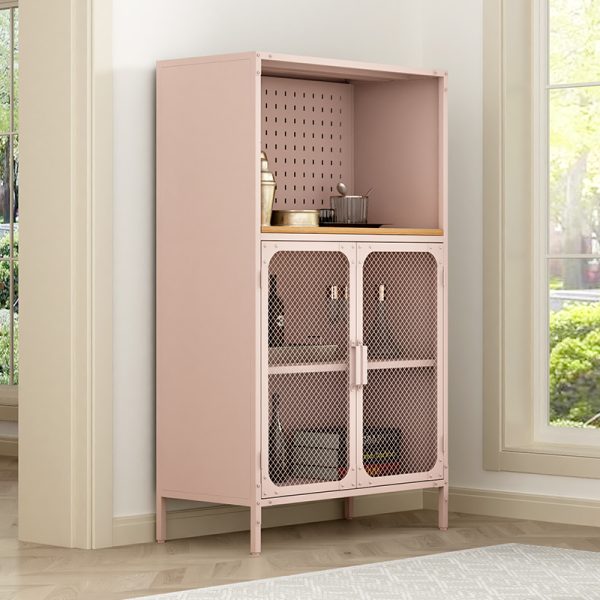 Best-Selling Steel Commercial Furniture Household Storage Cabinet Net Door for Living Room Bookcase Sideboard for Home Office