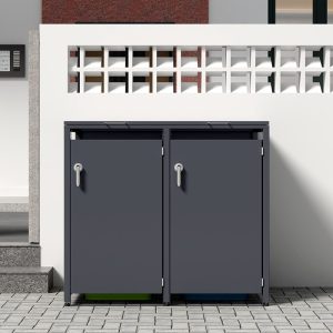 Modern Metal Outdoor Furniture Trash Bin Hot-Selling Garbage Storage for Restaurant Kitchen Business District Park Tool Storage