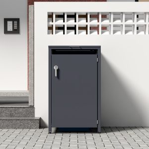 Durable Rust-Proof Metal Outdoor Furniture Trash Bin for Restaurant Kitchen Business District Garbage Storage Park Tool Storage