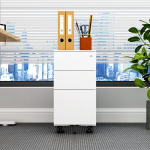 Large-Capacity Three-Extraction Metal Filing Cabinet Lock for Office Home Document Storage for Outdoor School Hotel Living Room