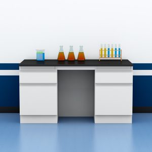 Acid-Resistant Steel Epoxy Resin Laboratory Bench Waterproof Chemical Physics Modern Design 4 Drawers School Hospital Lab Table