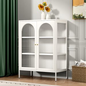 Modern Space-Saving Hotel Storage Cabinet Plastic Modular Durable Large Capacity 3 Shelves Flat Panel Door